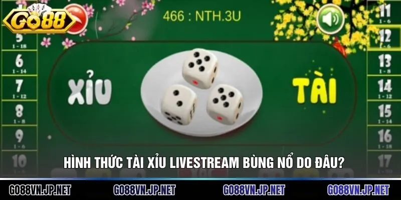 Hình thức tài xỉu livestream bùng nổ do đâu?